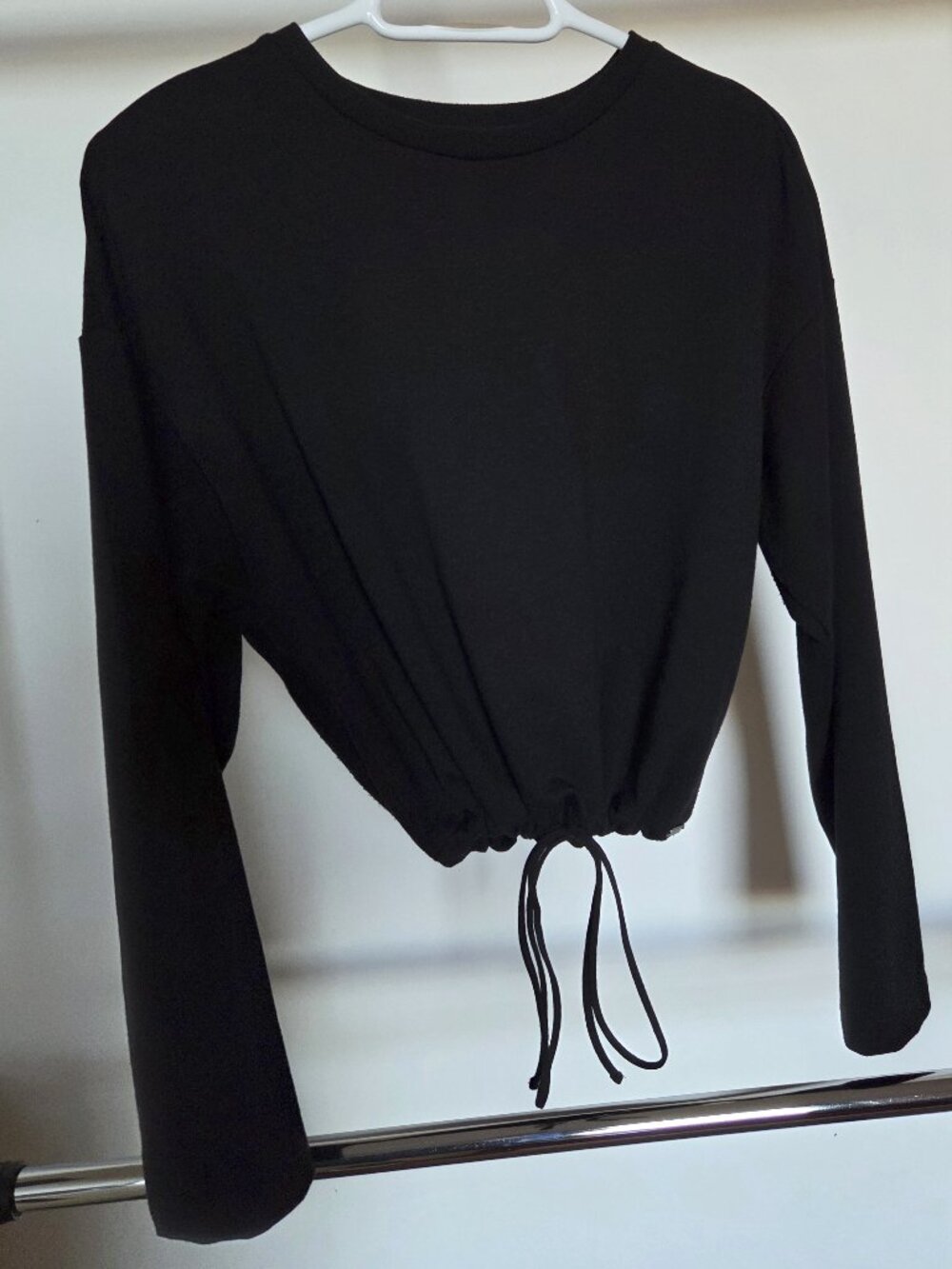 Hyba Black Long Sleeve Workout Top